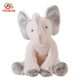 Venta al por mayor barata suave de dibujos animados elefante muñeca nombres linda felpa Musical Animal elefante relleno con grandes orejas